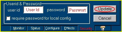 Legen Sie möglichst bald  "user id"  und  "passwort"  an!!
